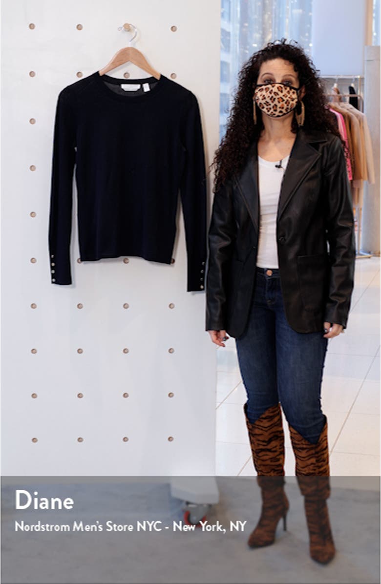 Frankie Cuff Detail Wool Sweater, sales video thumbnail