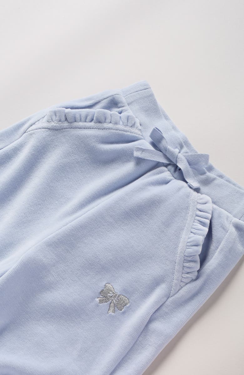 Tucker + Tate Kids' Ruffle Pocket Velour Pants, Alternate, color, Blue Xenon Bow Emb