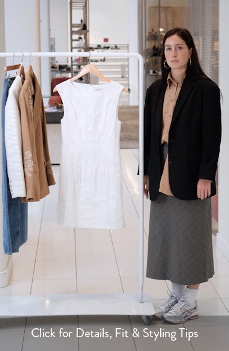 Sleeveless Cotton & Linen Minidress, sales video thumbnail