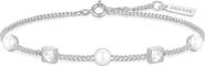 ANIA HAIE Cultured Pearl & Cubic Zirconia Station Bracelet