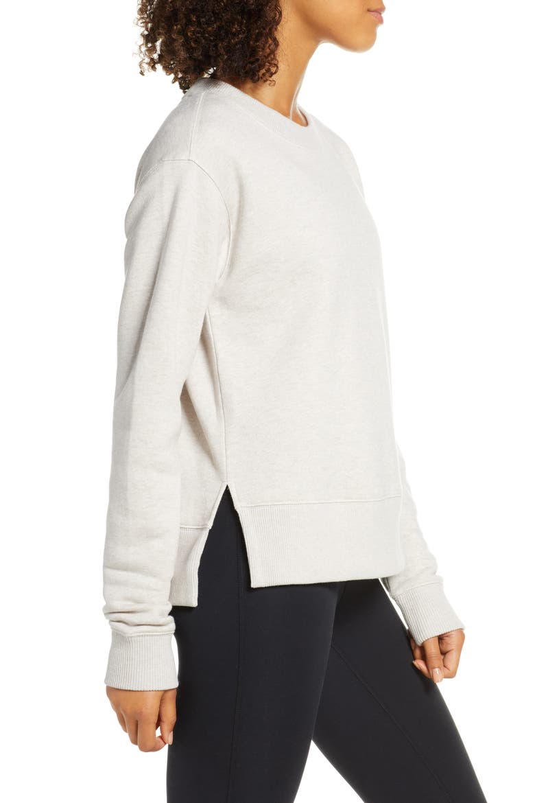 Nola High/Low Sweatshirt, Alternate, color, OATMEAL SOFT HEATHER