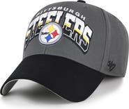 '47 Men's '47 Charcoal Pittsburgh Steelers Split Block MVP Adjustable Hat