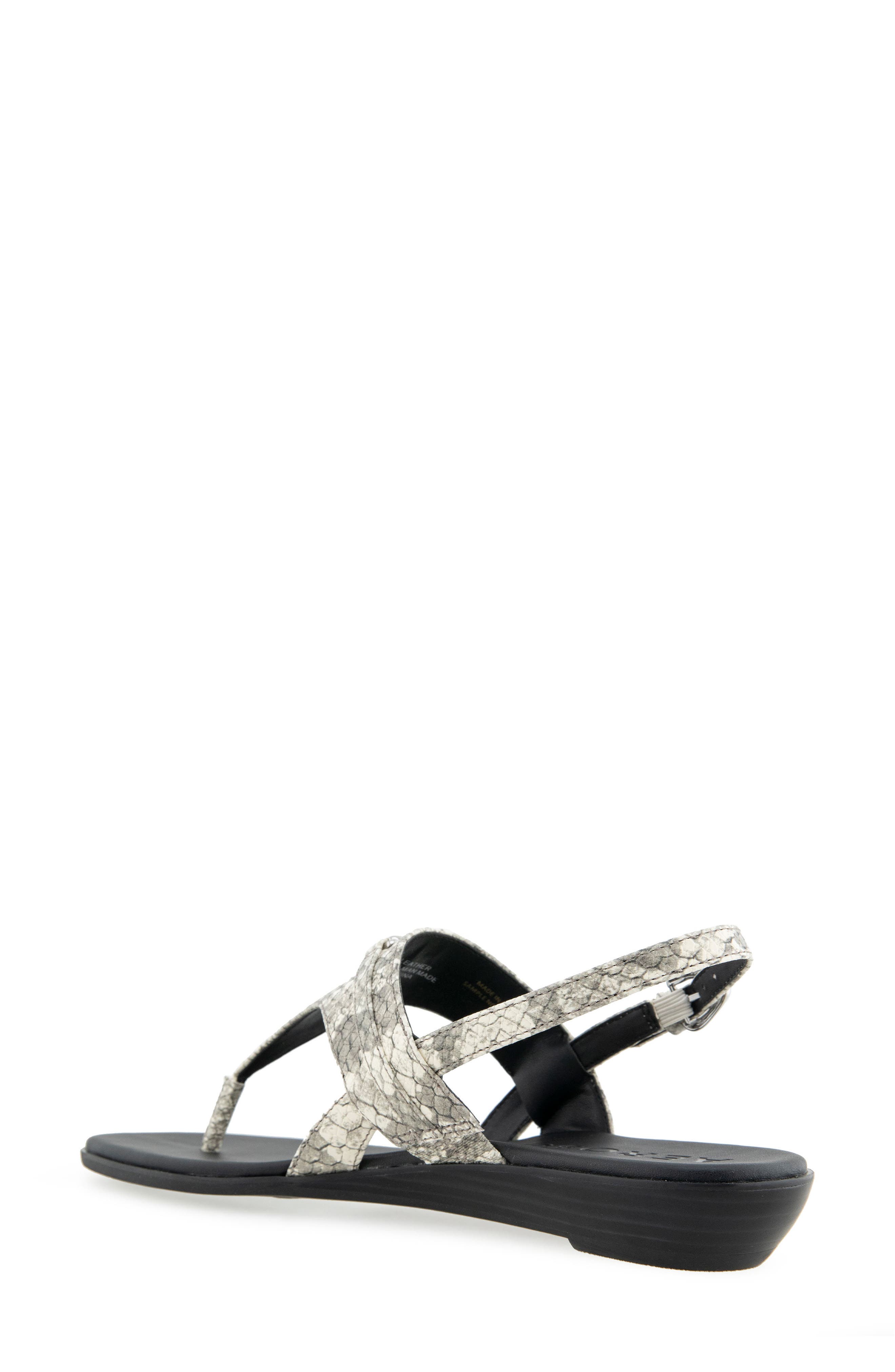 Aerosoles Gemal Slingback Sandal, Alternate, color, Roccia Embossed Snake Leather