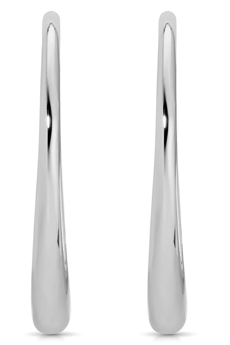 Eclipse Hoop Earrings, Alternate, color, SILVER