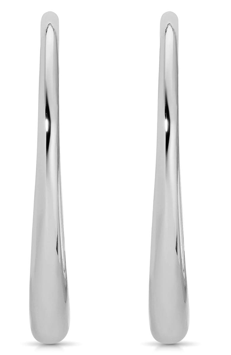 Ettika Eclipse Hoop Earrings, Alternate, color, Silver