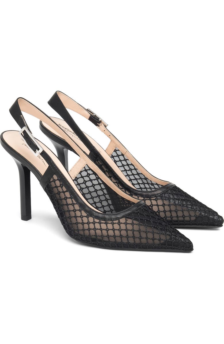 NeroGiardini Slingback Pointed Toe Pump, Main, color, Black