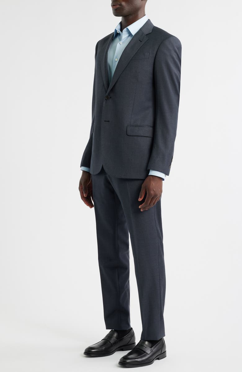 Emporio Armani G-Line Grey Microcheck Wool Suit, Alternate, color, Charcoal