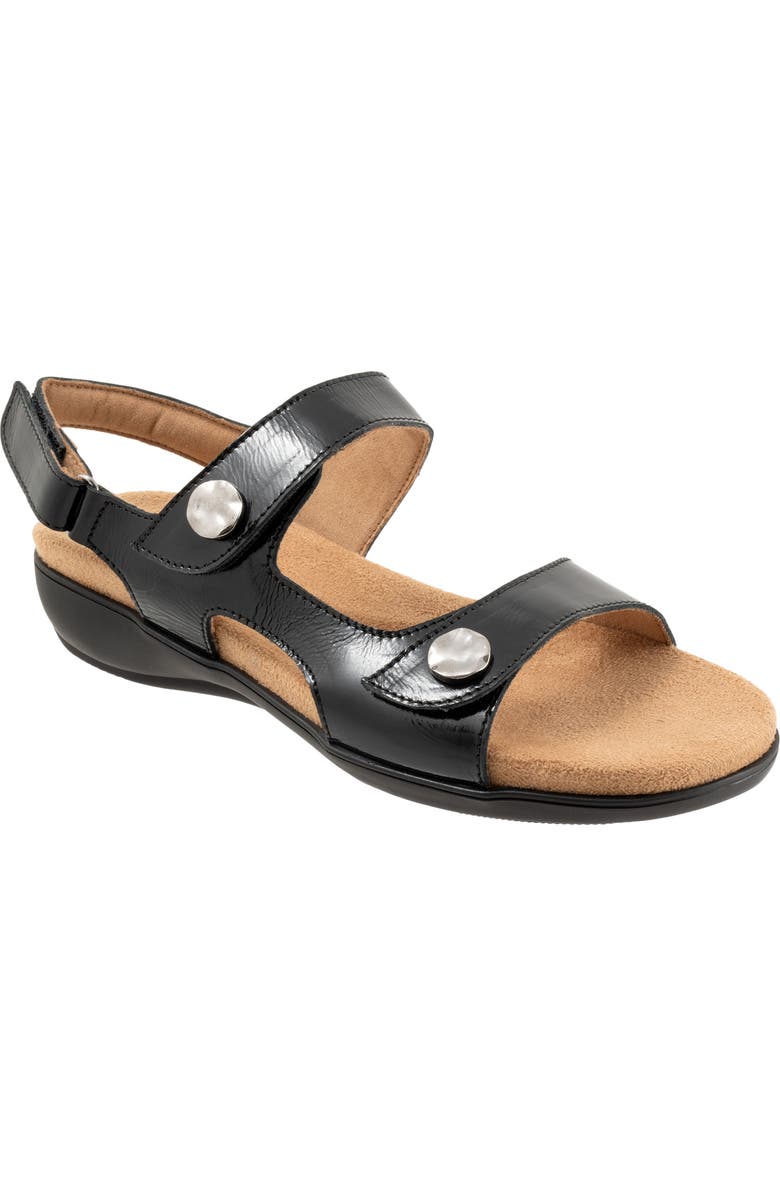 Trotters Romi Sandal, Main, color, Black 2