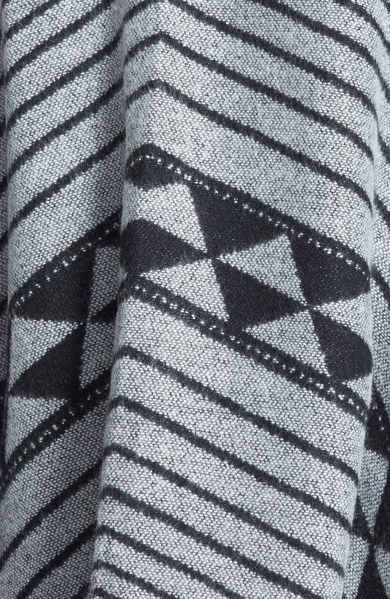 BP. Print Tassel Trim Poncho, Alternate, color,