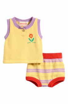 Bobo Choses Flower Organic Cotton Tank & Shorts Set