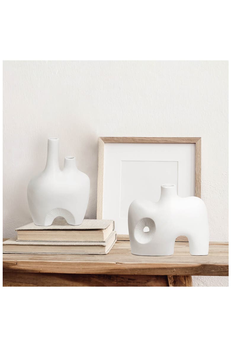 Mariner Decorative Ceramic Vase, Alternate, color, OFF-WHITE