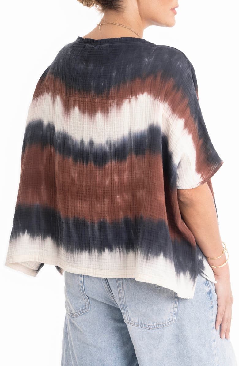 ocean+main Tie Dye Square Gauze Top, Alternate, color, Birch Tie Dye