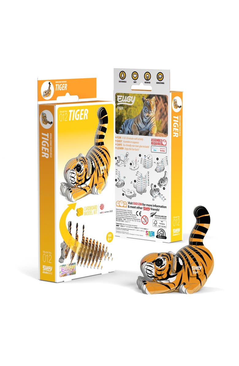 Eugy Puzzles Tiger 3D Puzzle, Main, color, NO COLOR