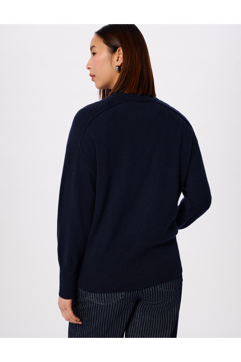 Seam Crew Neck Jumper, Alternate, color, Navy
