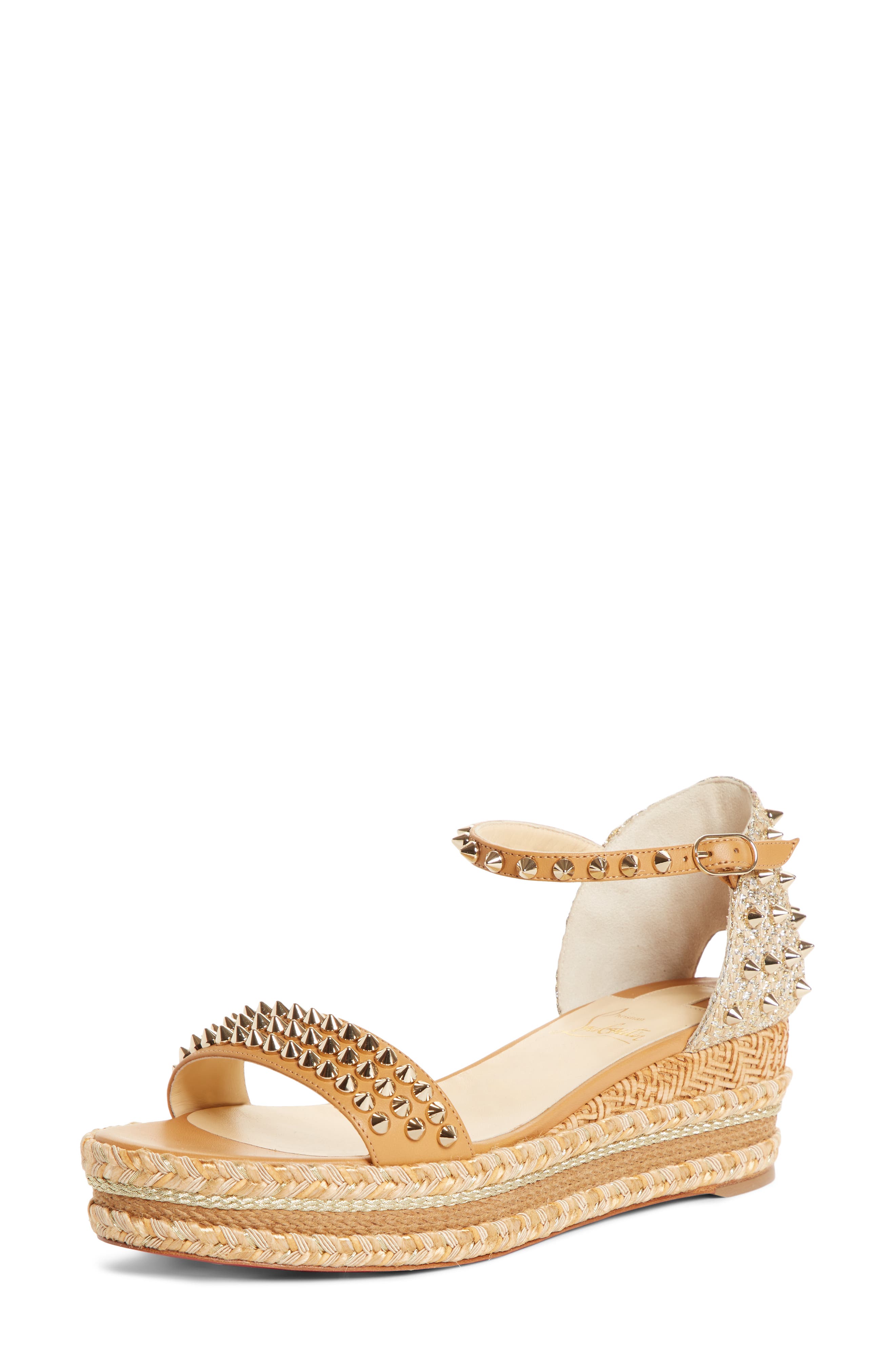 Christian Louboutin Madmonica Spike Wedge Sandal, Main, color, 