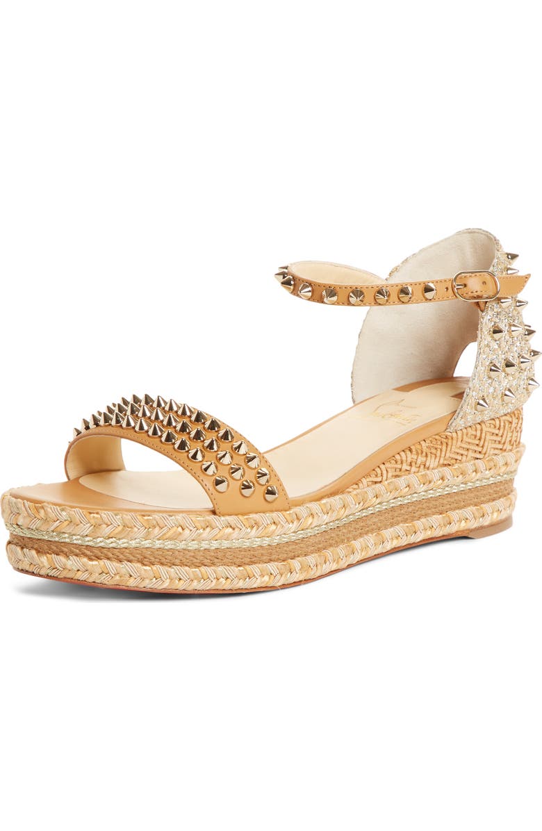 Christian Louboutin Madmonica Spike Wedge Sandal, Main, color,