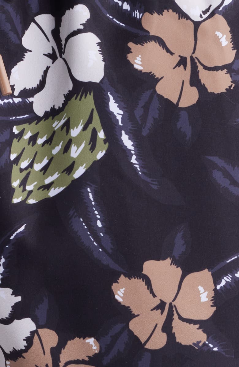 BOSS Piranha Floral Swim Trunks, Alternate, color, Black