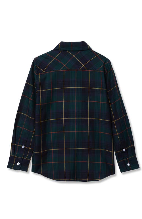 Lands' End Boys Button Down Poplin Shirt In Blue