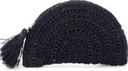 Adornia Raffia Moon Clutch
