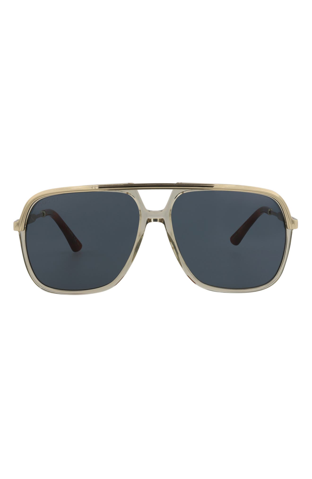 Gucci 57mm Aviator Sunglasses