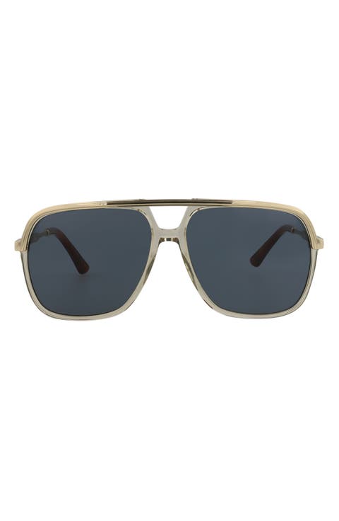 57mm Aviator Sunglasses