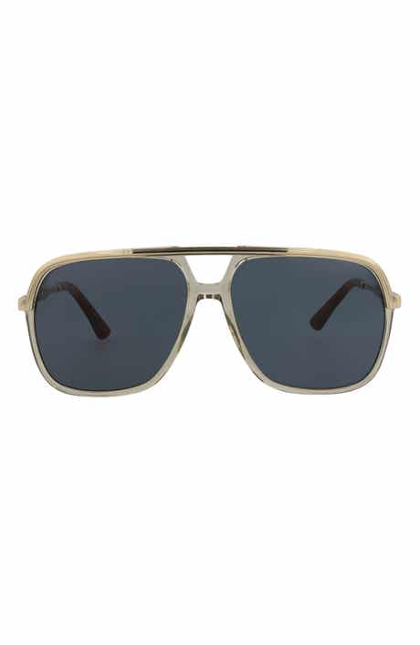 Gucci 57mm Aviator Sunglasses