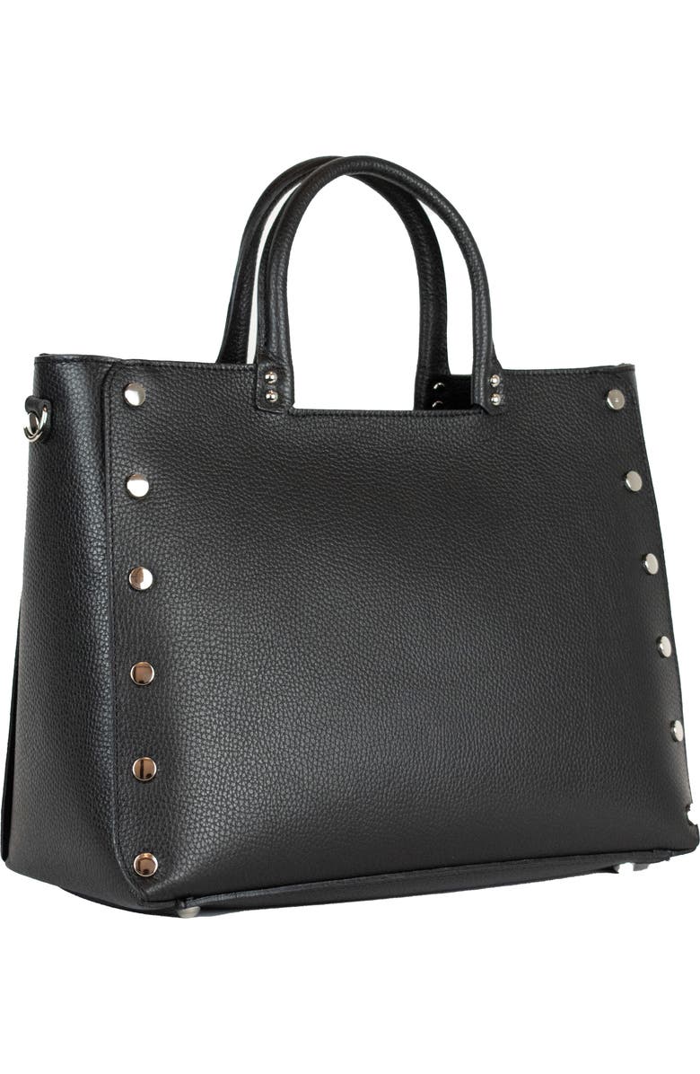 Persaman New York Studded Tote, Alternate, color, Black