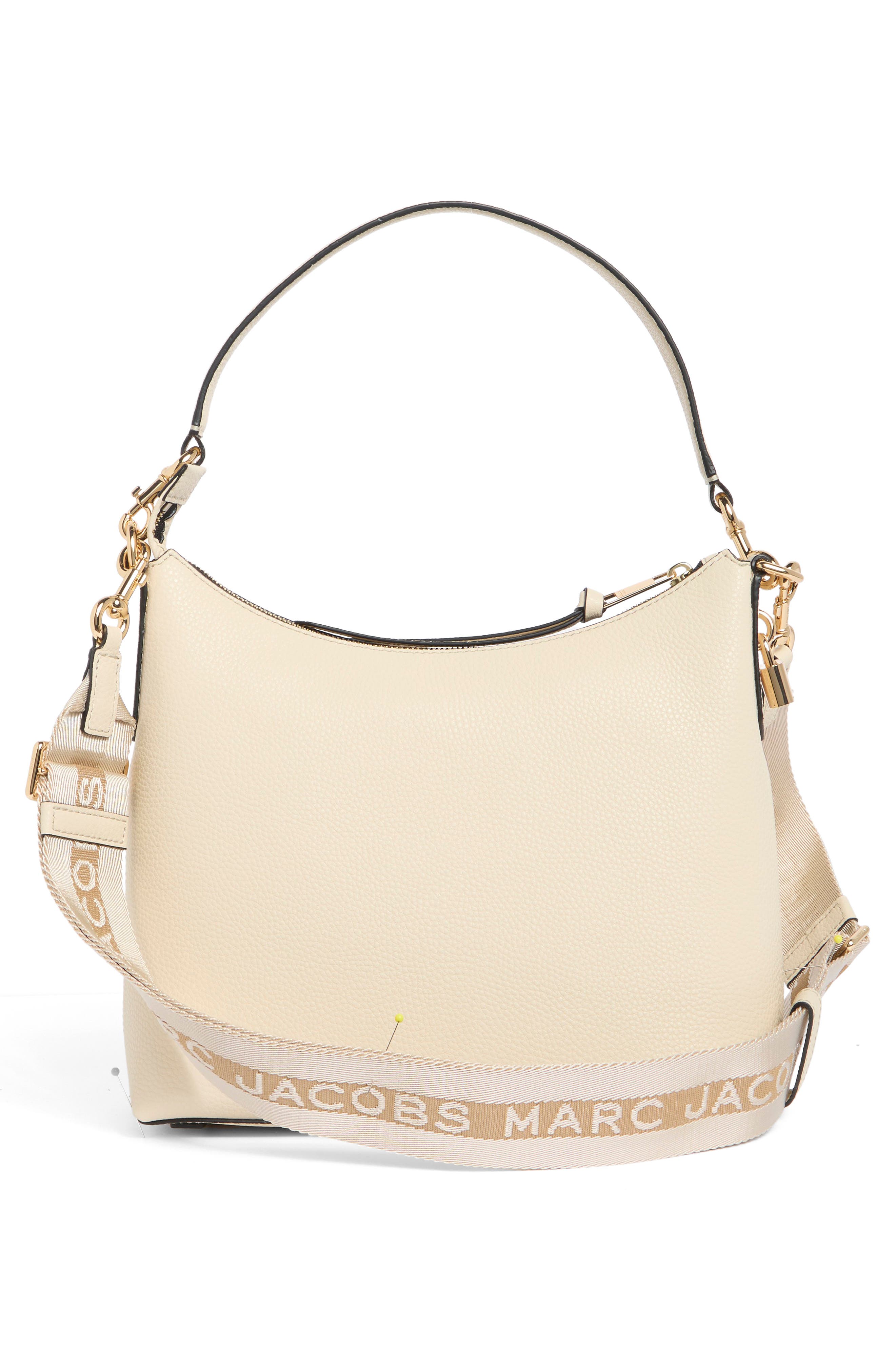 Marc Jacobs Drifter Pebbled Leather Large Hobo Bag, Alternate, color, Marshmallow