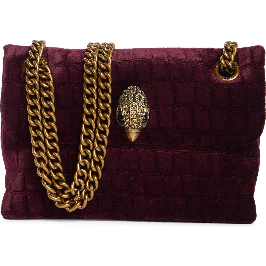 Kurt Geiger London Mini Kew Crossbody Bag In Burgundy
