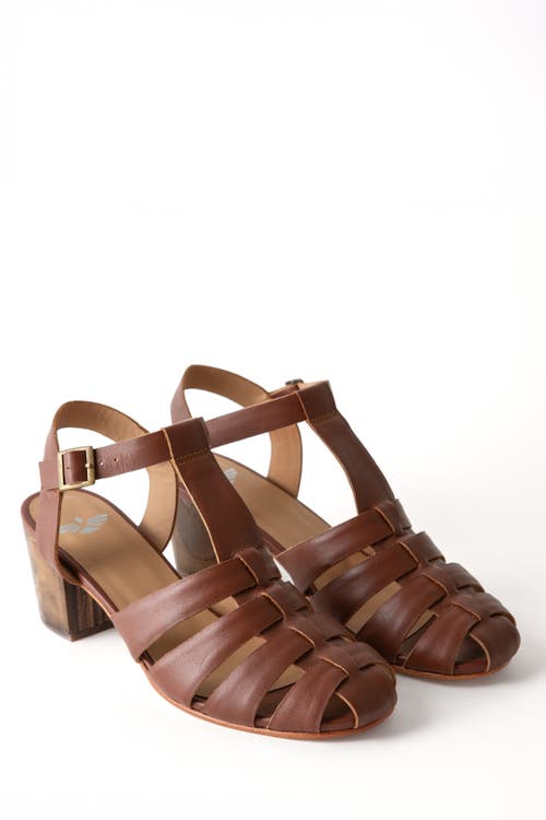 Fortress Golde Heeled Fisherman Sandal In Chocolate