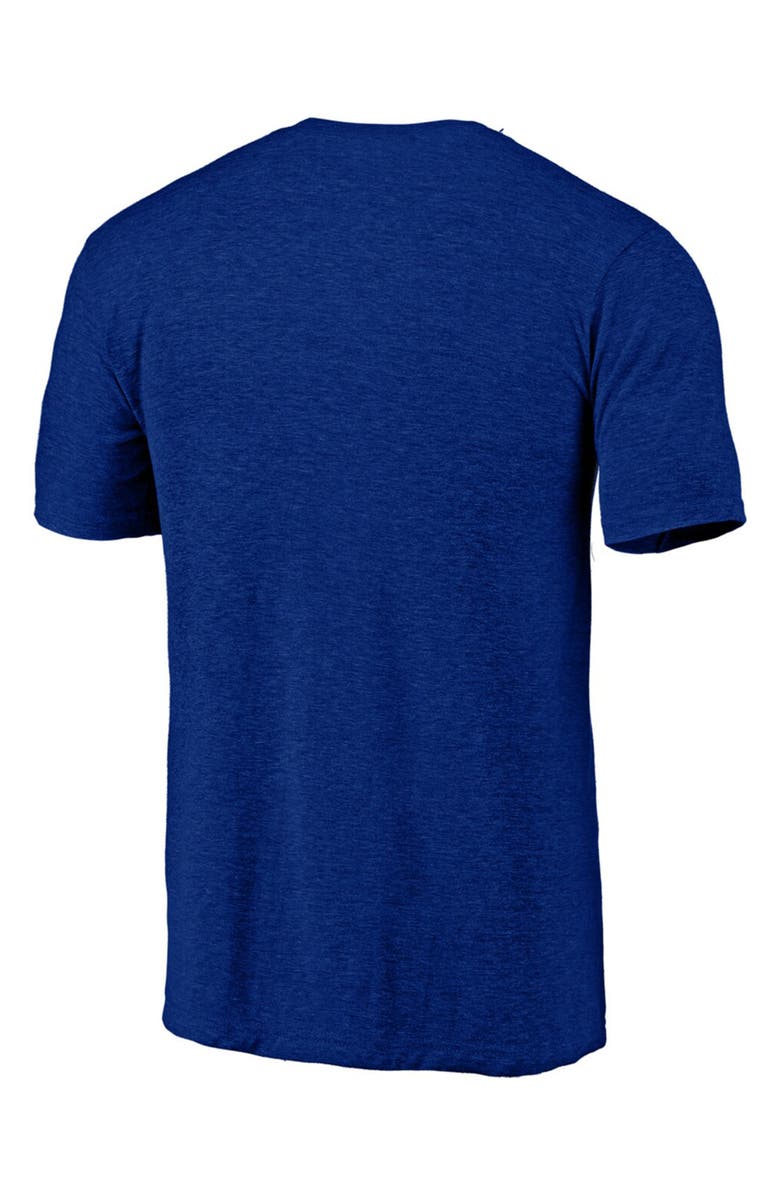 FANATICS Men's Fanatics Branded Royal Chicago Cubs Weathered Official Logo Tri-Blend T-Shirt, Alternate, color,