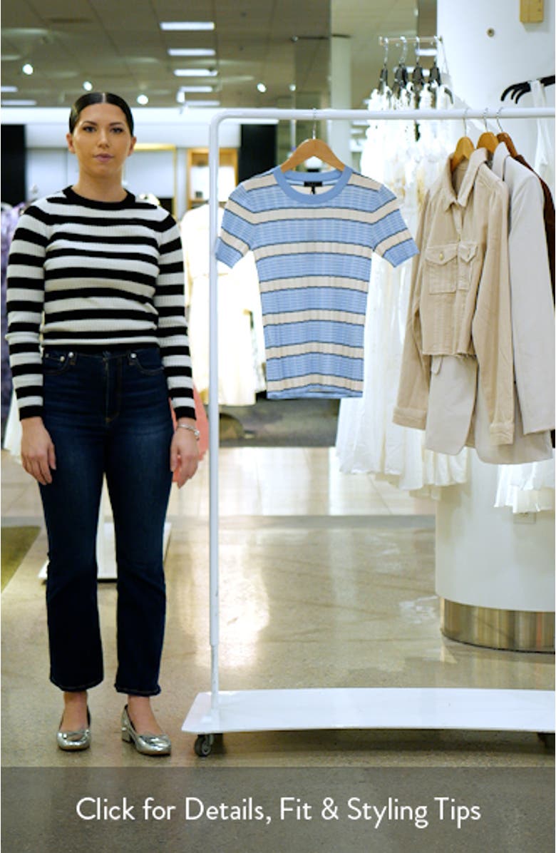 Eloise Stripe Short Sleeve Sweater, sales video thumbnail