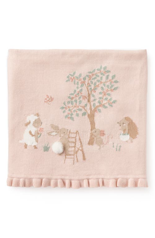 Elegant Baby Garden Picnic Cotton Knit Blanket in Pink  product