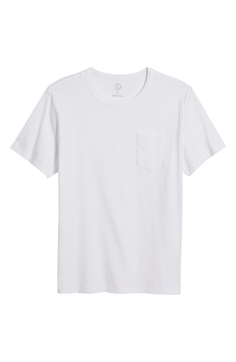 Treasure & Bond Lived in Cotton Pocket T-Shirt, Alternate, color, White