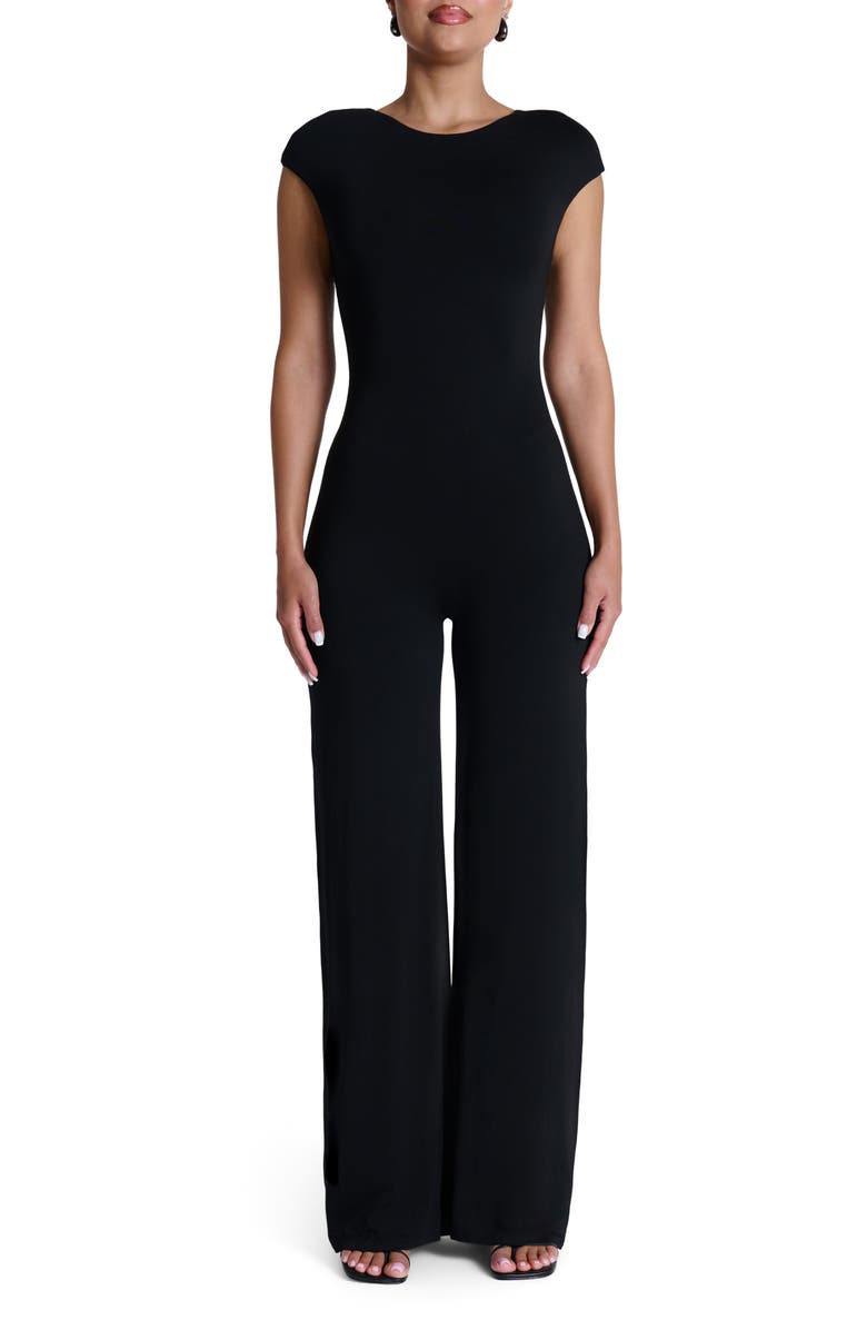 Naked Wardrobe Smooth Open Back Jumpsuit, Main, color,