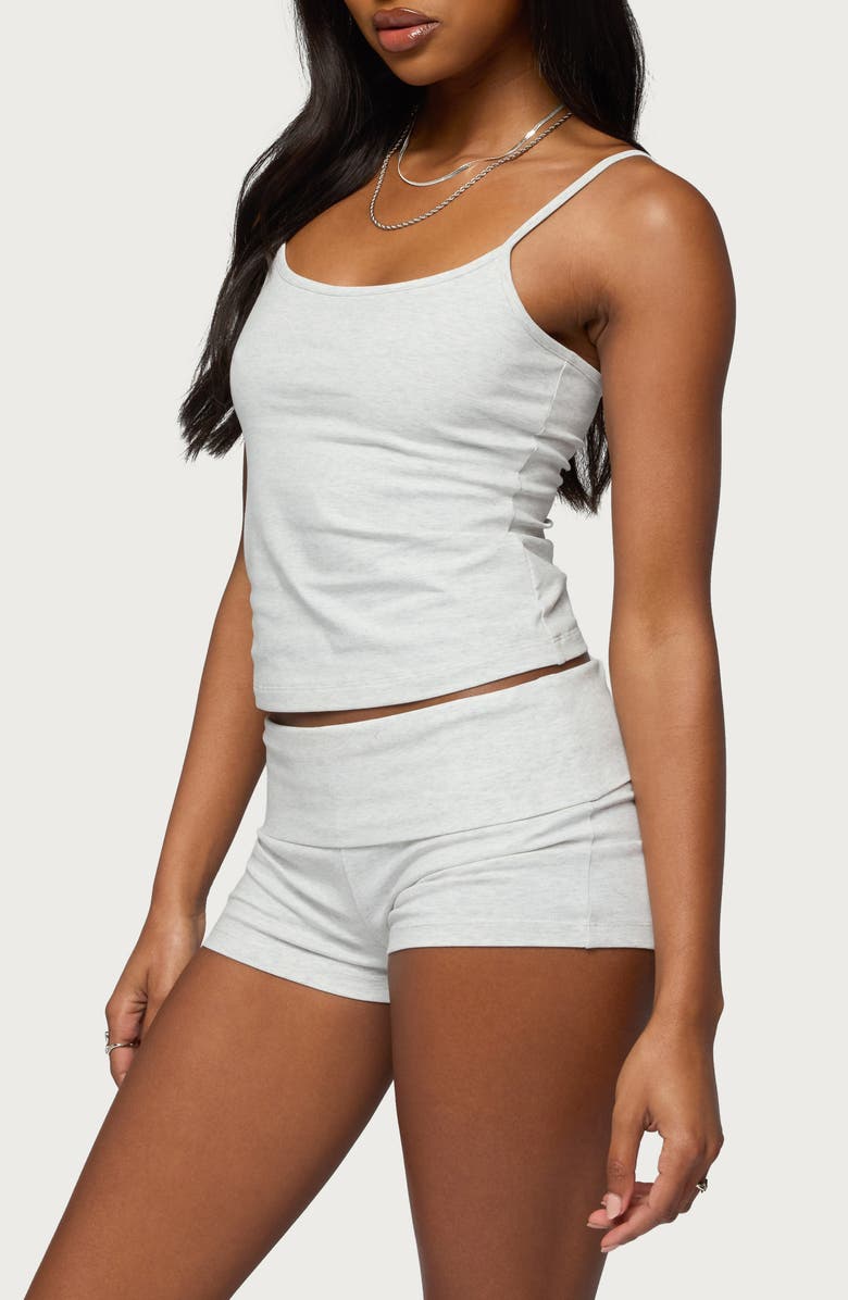 EDIKTED Palo Crop Camisole, Alternate, color, Light-Gray-Melange