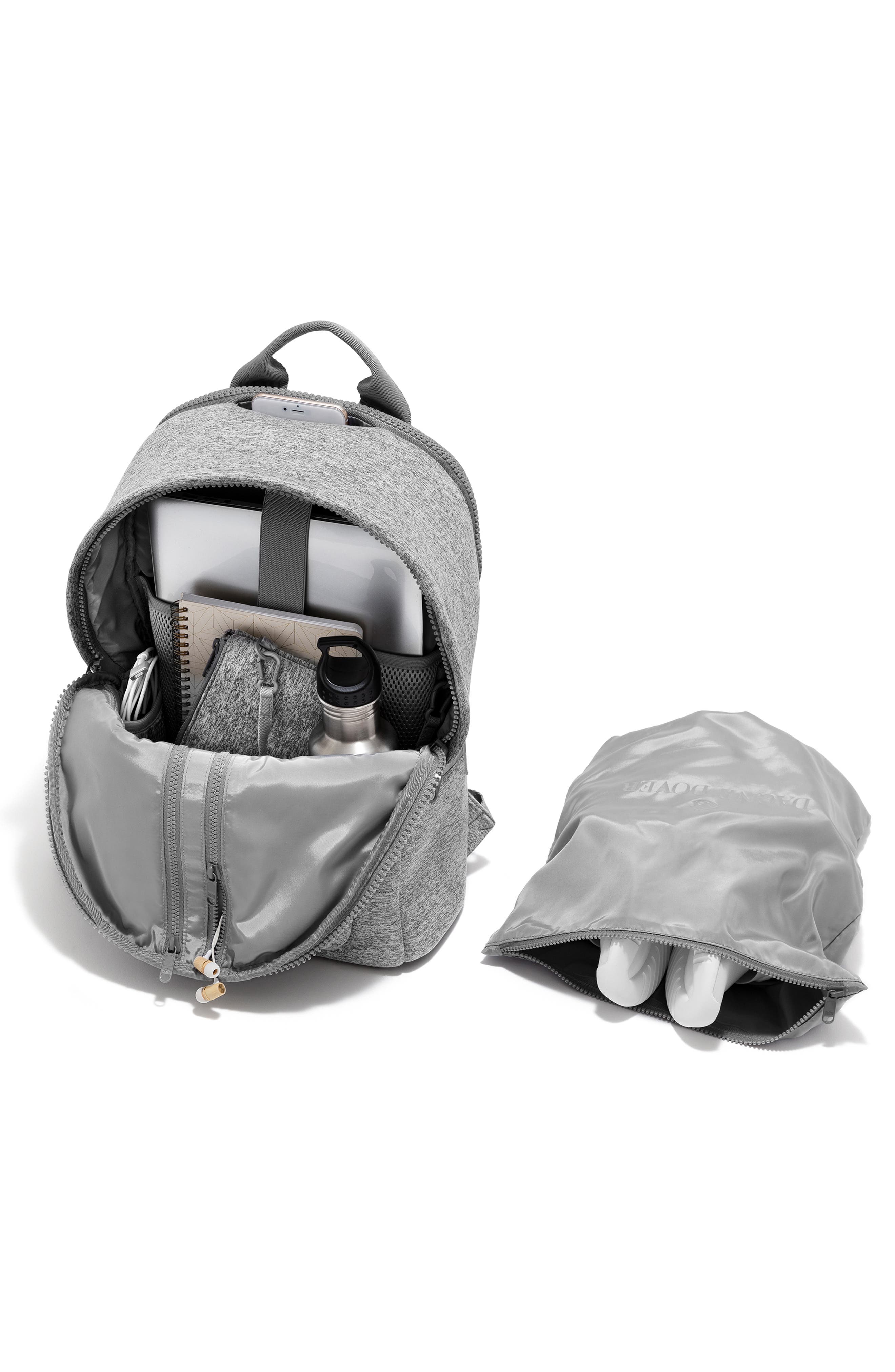 Dagne Dover Dakota Large Neoprene Backpack, Alternate, color, Heather Grey