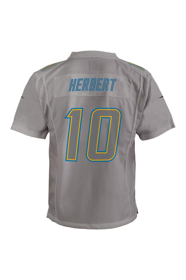 Youth Nike Justin Herbert Gray Los Angeles Chargers Atmosphere Game Jersey, Alternate, color, Gray