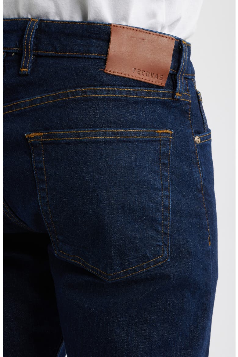 Slim Straight Stretch Denim Jeans, Alternate, color, DARK INDIGO
