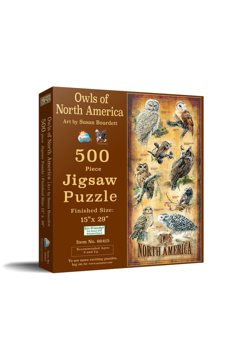 Sunsout Owls of North America 500 piece Jigsaw Puzzle for Adults, Main, color, Multicolor