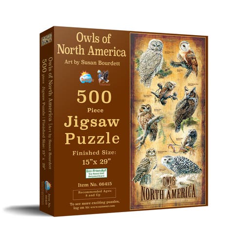 Owls of North America 500 piece Jigsaw Puzzle for Adults