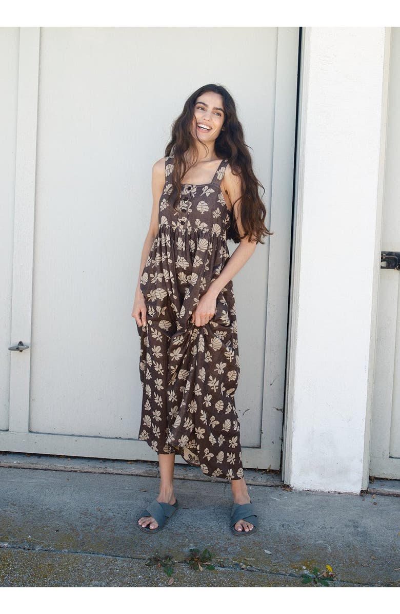 Ace & Jig Gabby Button-up Ankle Length Dress, Alternate, color, Botanical