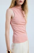 MANGO Mock Neck Fitted Fine Knit Top