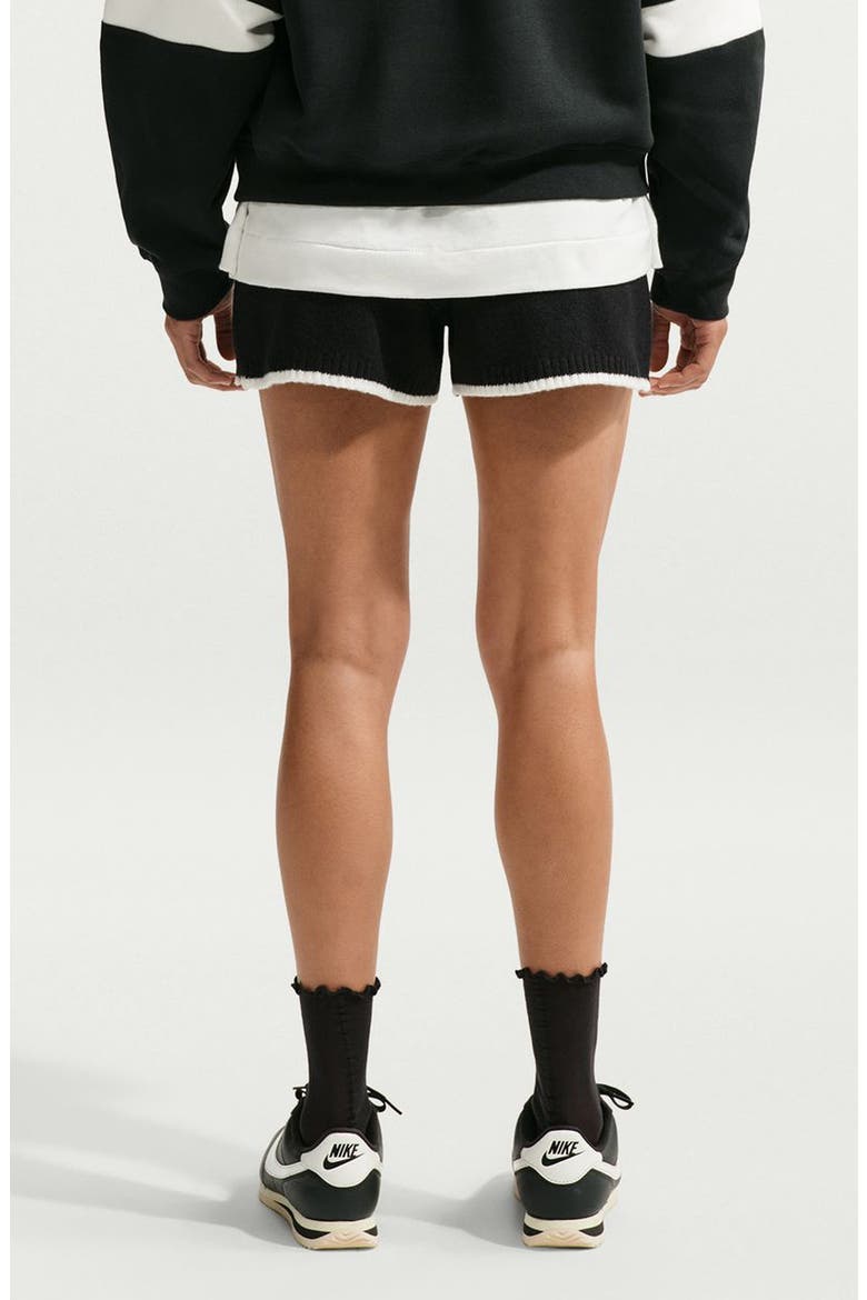 Sportswear Chill Knit Mid Rise Shorts, Alternate, color, 010 BLACK/WHITE