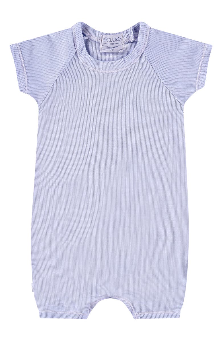 PAIGELAUREN Rib Romper, Main, color, Periwinkle