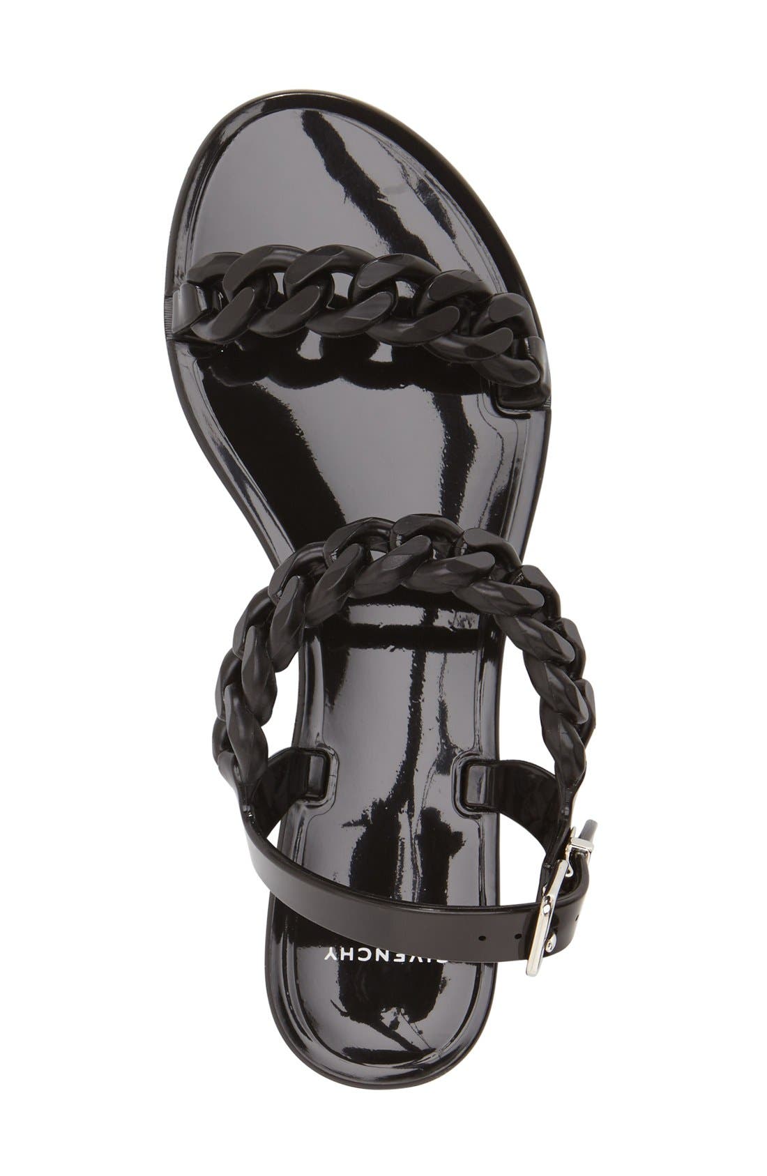 Givenchy 'Nea Chain' Logo Jelly Sandal, Alternate, color, 
