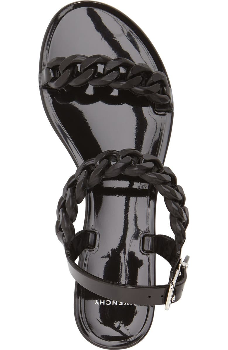 Givenchy 'Nea Chain' Logo Jelly Sandal, Alternate, color,