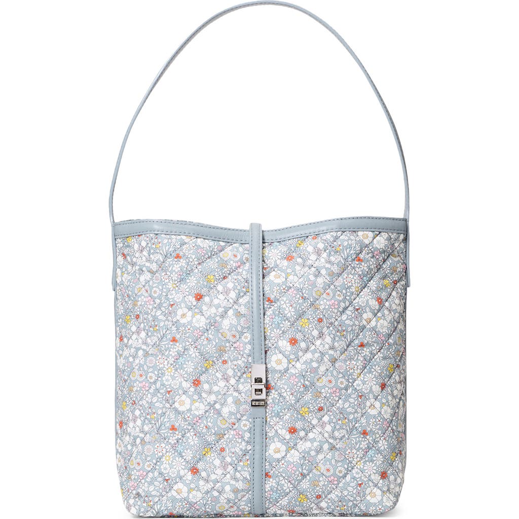 Mz Wallace Small Astor Floral Diamond Quilted Nylon Hobo In Junes Meadow