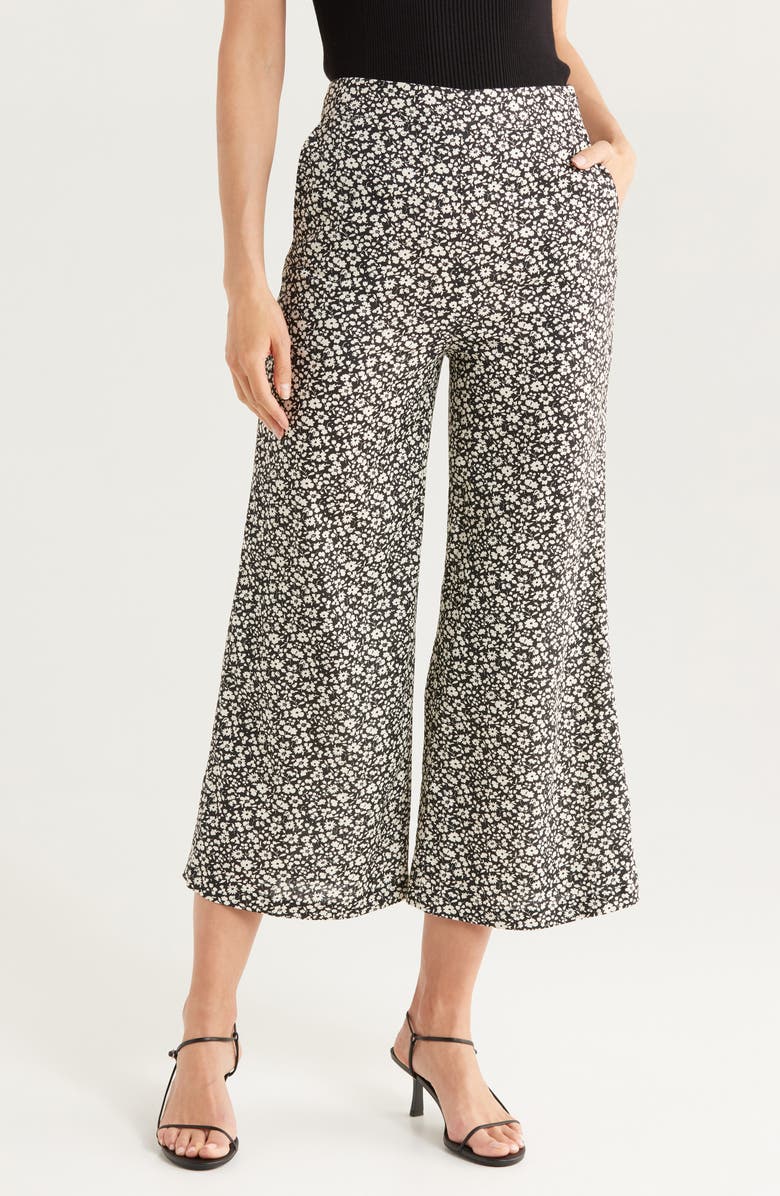 Derek Lam 10 Crosby Moad Wide Leg Pants, Main, color, Black/ White