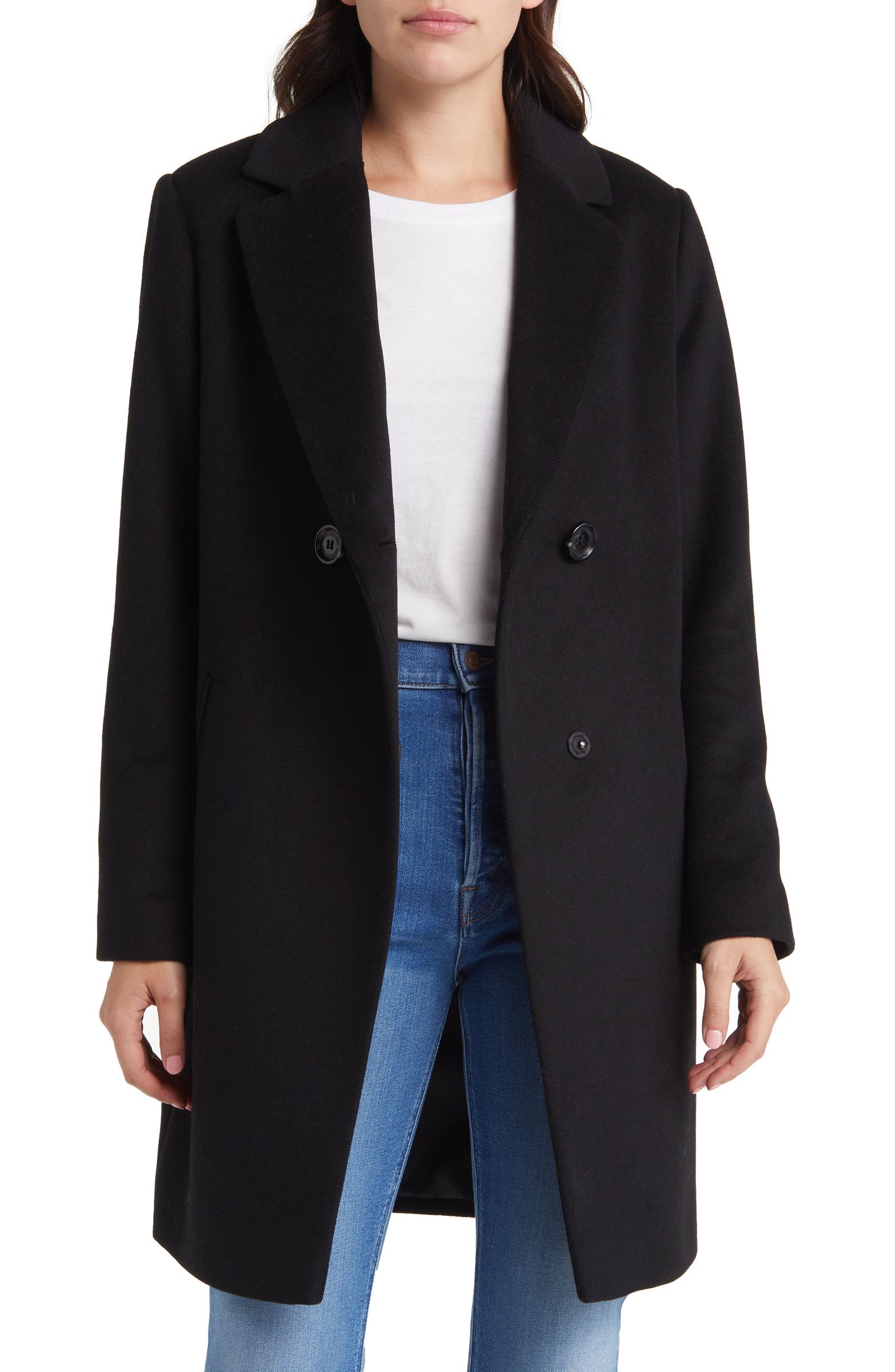 Sam Edelman Jacket Sam Edelman Double Breasted Wool Blend Coat | Nordstrom